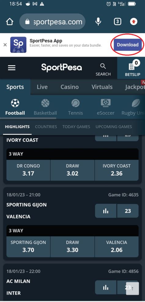 sportpesa download and install.